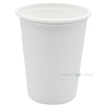 Drinking cup 100% biodegradable/compostable 350ml with diameter 90mm, 50pcs/pack