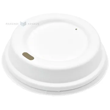 White paper dome lid for 250ml cup with 80mm diameter, 50pcs/pack