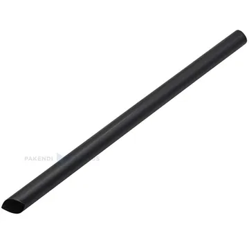 Korduvkasutatav musta värvi joogikõrs 1,2x20cm PP 50x masinpestav, pakis 200tk