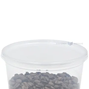 Läbipaistev kaas 350ml ja 500ml toidutopsile PP diam. 125mm, pakis 50tk