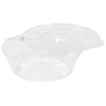 Apaļa kaste pārtikas produktiem ar vāku 350ml diam. 131mm, 50gb./iepakojumā