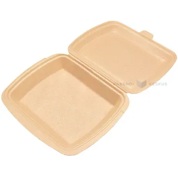 Brown 1-compartment thermo container XPP 241x206x69mm, 125pcs/pack