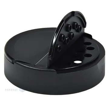 Must kaas plastikust purgile diameetriga 63mm 2-osaline