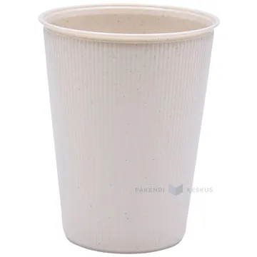 Korduvkasutatav plastikust hall kohvitops 430ml diam. 90mm PP 50x masinpesu