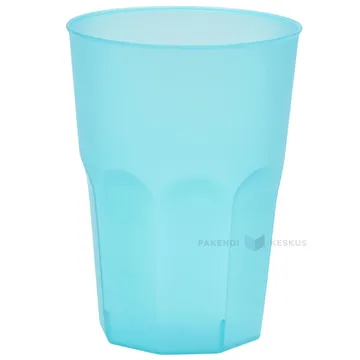 Korduvkasutatav plastikust sinine joogiklaas 420ml PP 50x masinpestav