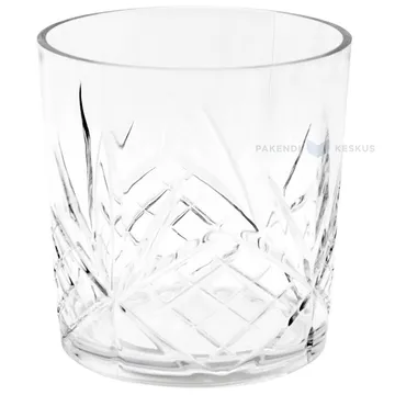 Reusable plastic drinking glass Crystal 325ml SAN 500x machine washable