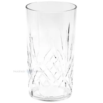Korduvkasutatav plastikust joogiklaas Crystal 600ml SAN 500x masinpestav