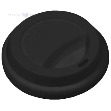 Daudzkārt izmantojams melns silikona vāks glāzei ar diametru 85mm