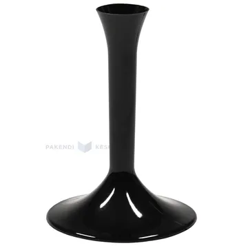 Must jalg korduvkasutatavast plastikust pokaalile 9cm PS 50x masinpestav, pakis 20tk