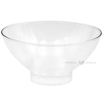 Reusable transparent plastic bowl 250ml diam. 110mm PS 50x machine washable, 6pcs/pack