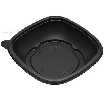 Korduvkasutatav must toidukarp läbipaistva kaanega 500ml 17x17x5cm PP 50x masinpestav, 50tk