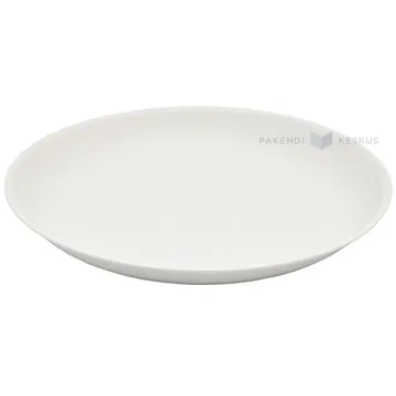 Reusable light grey plastic plate 20,8cm PP 125x machine washable