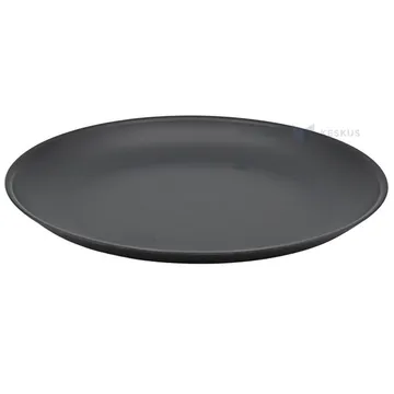 Korduvkasutatav tumehall plastikust taldrik 23,5cm PP 125x masinpesu