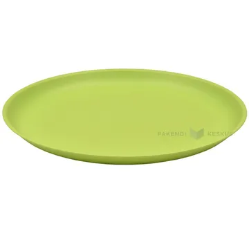 Reusable green plastic plate 27,4cm PP 50x machine washable