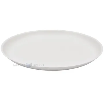 Reusable white plastic plate 27,4cm PP 50x machine washable