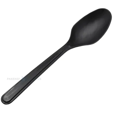 Korduvkasutatav must kohvilusikas 15cm PP 125x masinpesu, pakis 100tk