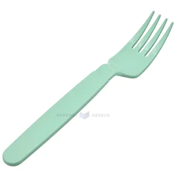 Roheline korduvkasutatav kahvel 18,5cm PP 500x masinpesu, pakis 6tk