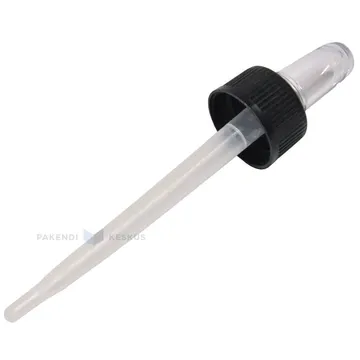 Black pipette dropper for 30ml glass bottle with diameter 18mm