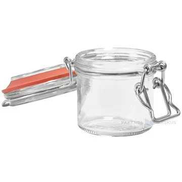 Klaaspurk klambriga kaanega Ermetico 125ml diameetriga 65mm