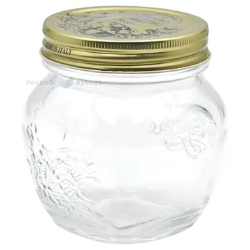 Klaaspurk kuldse kaanega Bormioli Anfora 500ml diameetriga 110mm