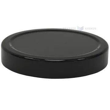 Black lid for glass jar diameter 82mm height 14mm