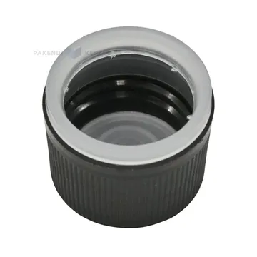 Black safety cork for glass bottle with diameter 18mm