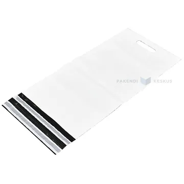 Coex envelope with double glue strip and punch hole 25x42+7+7cm, 10pcs/pack