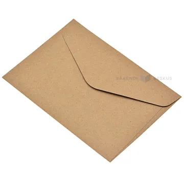 Naturaalne pruun kraft postiümbrik 11,4x16,2cm C6, pakis 10tk