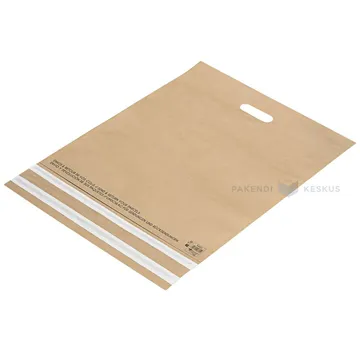 Pruun postikott 36x37+8+8cm kahe liimiribaga ja auksangaga